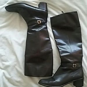 Ferragamo, Brown knee high boots